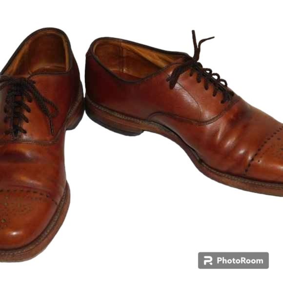 Allen Edmonds Dryden Black Leather Cap Toe Oxfords Brogue Sh Allen Edmonds Dryden Brogue Leather Dress Shoes